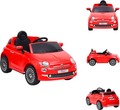 Produktbild von vidaXL Kinder-Elektroauto Fiat 500 Rot - Lauflernwagen & Rutsch- & Tretfahrzeuge