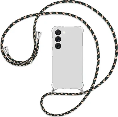 Produktbild von Handykette Backcover-Schutzhülle mit Band (Metall silberfarben) für Samsung Galaxy S23 - camouflage
