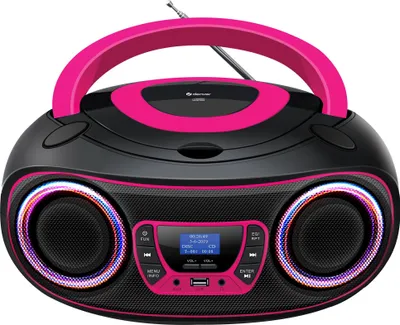 Produktbild von Denver TDB-212BT Boombox mit CD, Bluetooth, USB, AUX, DAB+/FM-Radio & LED-Licht