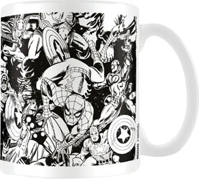 Obrázek produktu pro Marvel - hrnek na kávu, figurky PM1912 (jedna velikost) (bílá/černá)