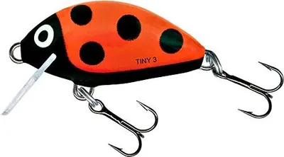 Produktbild von Salmo Tiny Wobbler 3cm, Salmo Farben:Ladybird, Länge/Gewicht/Laufverhalten/Tauchtiefe:3cm / 2.5g / sinkend / 0.3-0.3m