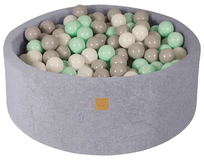 Image de Piscine à balles gris clair avec balles Blanc / Gris / Menthe