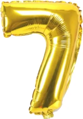 Produktbild von Zahl Luftballon XL 75CM Nummer Folienballon Gold 7