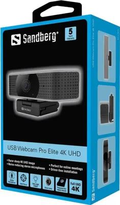 Produktbild von Sandberg 134-28 Webcam Pro Elite 3840x2160 4K Ultra HD