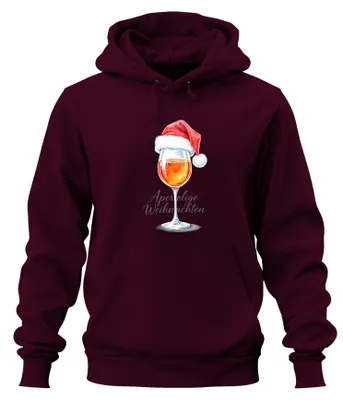 Obrázok produktu pre Aperol Christmas Aperol Spritz Cocktail Gift Party Bar Uni mikina s kapucňou, bordová, M