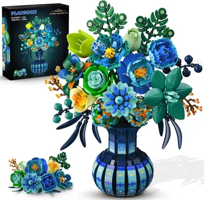 Obrázok produktu pre Botanické stavebné bloky 1235 kusov, kvetinová bonsai stavebnica, pre tvorenie
