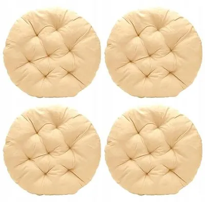 Zdjęcie produktu dla Poduszki na krzesło okrągłe zestaw 4 sztuk bawełna 40X40 cm