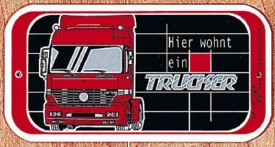 Produktbild von Hinweisschild - Türschild - HIER WOHNT EIN TRUCKER - 302469 -