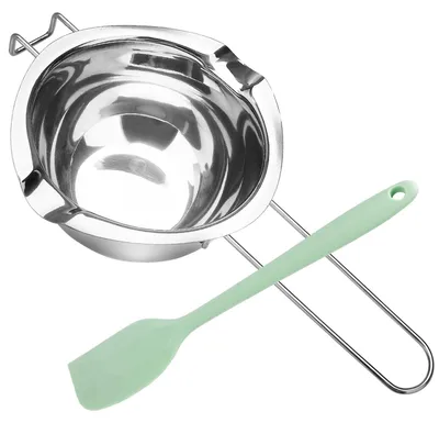 Schmelztopf 400 ml Edelstahl mit Schaber für Wasserbad