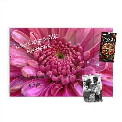 Produktbild von Magnettafel 90x60cm Pinnwand Whiteboard beschreibbar - Nahaufnahme Blume