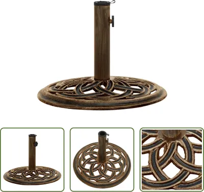 Produktbild von The Living Store Sonnenschirmständer Bronzen 44x44x31 cm Gusseisen