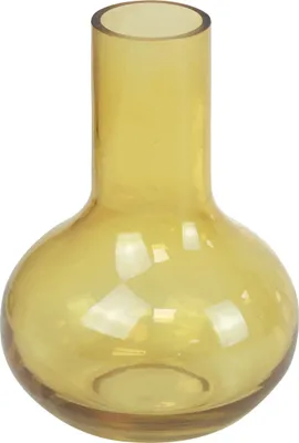 Produktbild von Gelbe Glasvase Vintage Blumenvase Ø10,5cm H15cm Nachbildungation