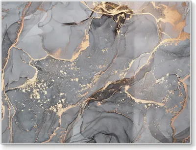Produktbild von DEQORI Schneidebrett Glas 40x30 cm 'Elegantes Marmormuster' Schneideplatte groß