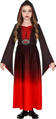 Produktbild von WIDMANN Kinderkostüm Gothic Girl rot Größe 128 / 5-7 Jahre