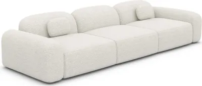 Produktbild von Bouclé 4-Sitzer Couch Nuvia Weiß
