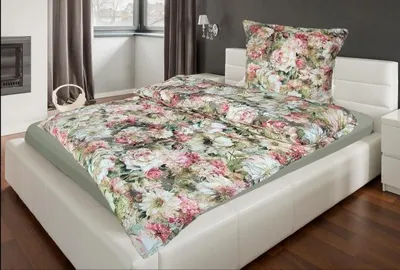 Produktbild von ROMANTIK Bettwäsche Satin-Digitaldruck mehrfarbig 155x220cm 80x80cm Reißverschluss