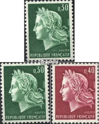 Produktbild von Briefmarken Frankreich 1969 Mi 1649II x,1649II y,1650I y postfrisch Marianne