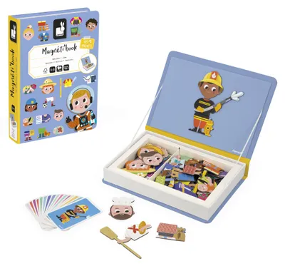 Productafbeelding van JANOD Magnetisch spel - Beroepen, vanaf 3 jaar, karton, blauw, meerkleurig