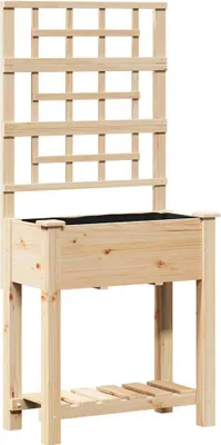 Image de Cache-pot de jardin Beige 71 x 38 x 152 cm Bois de Sapin Massif