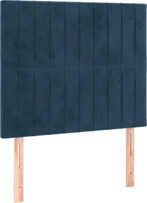 Produktbild von vidaXL Kopfteil Dunkelblau 80x5x118/128 cm Samt