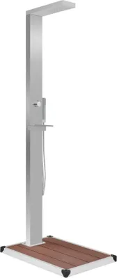 Produktbild von vidaXL Gartendusche mit Bodenelement WPC Edelstahl