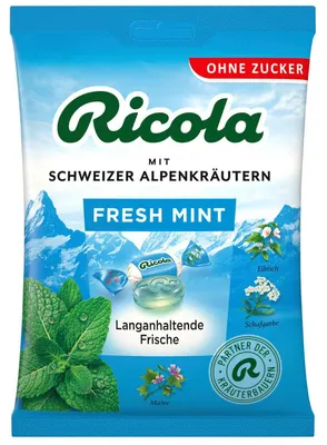 Zdjęcie produktu dla Ricola Fresh Mint bez cukru 75 g