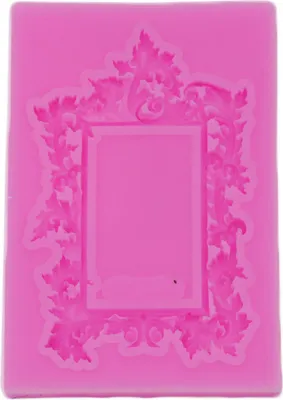 Imagen del producto de Molde de silicona para fondant, con marco decorativo, de aproximadamente 8x5,7x0,5 cm