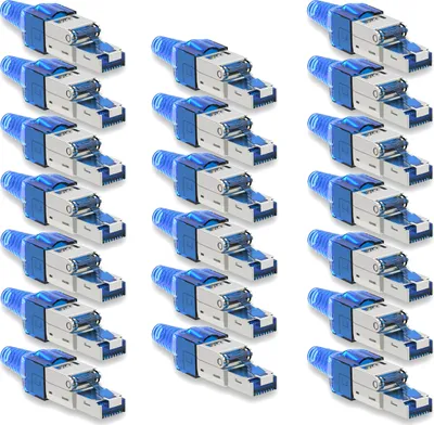 Produktbild von Netzwerkstecker Cat7 CAT 7 RJ45 Stecker 20x Steckverbinder werkzeuglos geschirmt