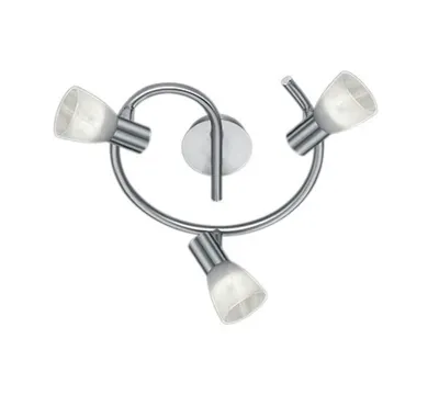 Obrázok produktu pre Trio Leuchten - Moderné Moderné okrúhle stropné svietidlo matný nikel vrátane LED - LevistoI 3-plameňové I Obývacia izba I Spálňa - Kovové okrúhle - LED vhodné E14