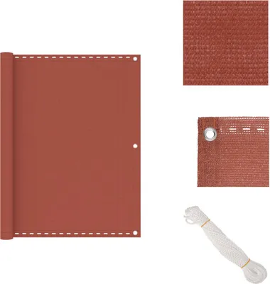 Produktbild von vidaXL Balkon-Sichtschutz Terracotta-Rot 120x600 cm HDPE -  Sonnenschirme & Sonnenschutze