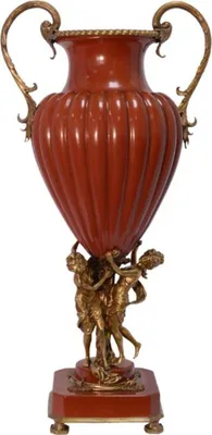 Image de Casa Padrino Vase baroque en porcelaine avec 2 poignées - Collection de luxe