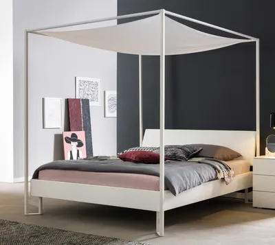 Produktbild von HASENA Top Line Himmelbett Cielo weiß Polsterkopfteil Lecco 180x200