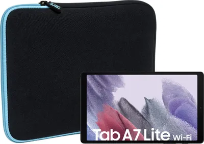 Produktbild von Slabo Tablet Tasche für Samsung Galaxy Tab A7 Lite 8,7" 2021 (Wi-Fi) Hülle Case Neopren - TÜRKIS / SCHWARZ