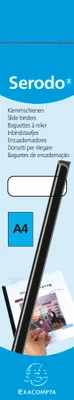 Obrázek produktu pro Serodo upínací lišta, 25 kusů, 12 mm, průhledná, pro formát A4, 120 listů