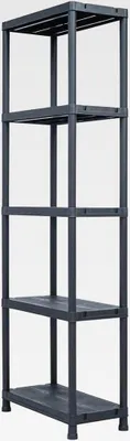 Produktbild von Lagerregal Schwarz 125 kg 60 x 30 x 180 cm Kunststoff Lagerregal für Garage, Abstellraum, Kellerregal