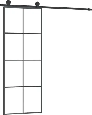 Produktbild von Schiebetür mit Beschlag 76x205 cm ESG-Glas & Aluminium