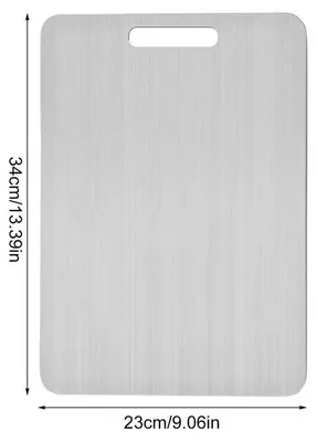 Produktbild von Edelstahl Schneidebrett 304 Titan-beschichtet doppelseitig 34x23cm