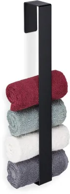 Productafbeelding van Zwart Zelfklevend Handdoekenrek RVS 45 cm Zonder Boren