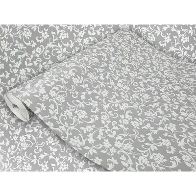 Produktbild von Klebefolie Möbel 45x25 cm - Cirrus Grau - Möbelfolie selbstklebend in Deko-Stil - Folie für Möbel zur schnellen Renovierung von Türen und Schränken - Möbelfolie dekorativ und pflegeleicht