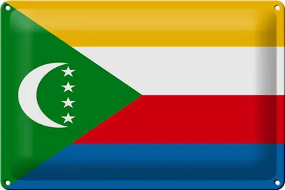 Produktbild von Blechschild Flagge der Komoren 30x20cm Flag of the Comoros