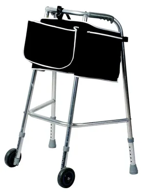 Image de Sac en PVC pour déambulateur « Identites », avec 3 sangles réglables et 3 poches, couleur bleu marine