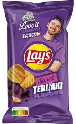 Obrázok produktu pre Lay's Sladké teriyaki zemiakové lupienky 185 g – Chrumkavý snack s príchuťou teriyaki
