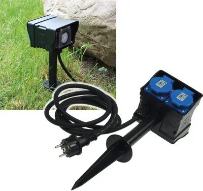 Produktbild von ChiliTec Gartensteckdose mit Zeitschaltuhr, IP44