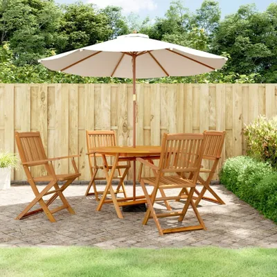 Produktbild von ZMH 5-tlg. Garten-Essgruppe Massivholz Akazie