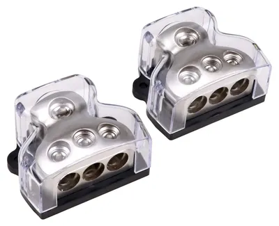 Stromverteilerblock 1x0GA auf 3x4GA, 2 Stück