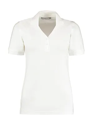 Produktbild von Kustom Kit Damen Polo Shirt T Shirt Kragen Basic Poloshirt T-Shirt, Größe:S (10), Farbe:Weiß