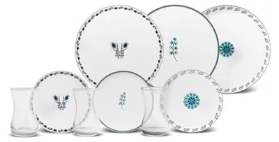 Productafbeelding van Dessert Set - Taartservies - Desserts Serveren - Elegant Ontwerp - 18 Delig - Meerkleurig
