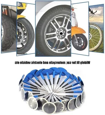 Tubeless Reparatur-Patches für Reifen - Universelle Gummi-Patchsets für Autos und Motorräder - 24 Stück (48 * 6mm) für
