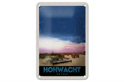 Produktbild von Blechschild Reise 12x18cm Hochwacht Ostsee Strand Schild