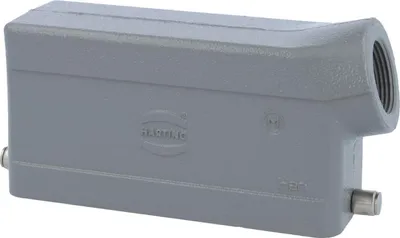 Produktbild von HARTING Han 24B Tüllengehäuse niedrig, 1xM25 seitlicher Kabelabgang, für 1 Bügel (am Unterteil) Verschraubung M25